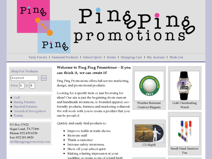 www.pingpingpromos.com