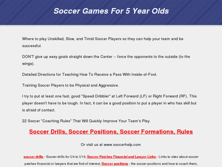 www.soccergamesfor5yearolds.com