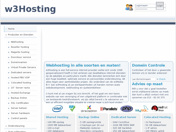 www.w3hosting.nl