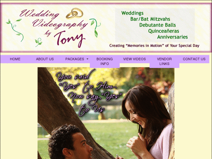 www.weddingvideographybytony.com