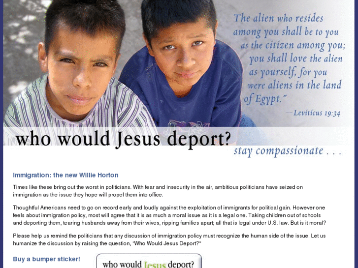 www.whowouldjesusdeport.org