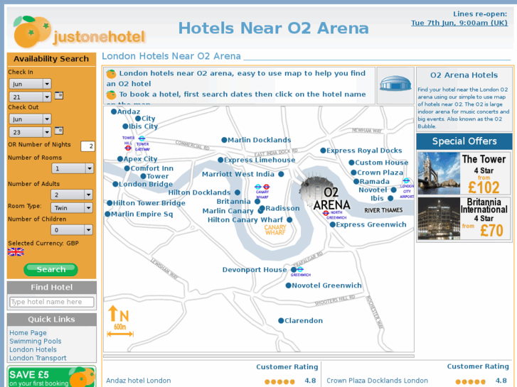 www.hotelsnearo2arena.com