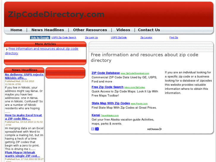 www.zipcodedirectory.com