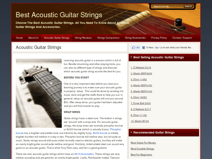 www.bestacousticguitarstrings.net