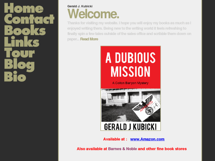 www.geraldjkubickibooks.com