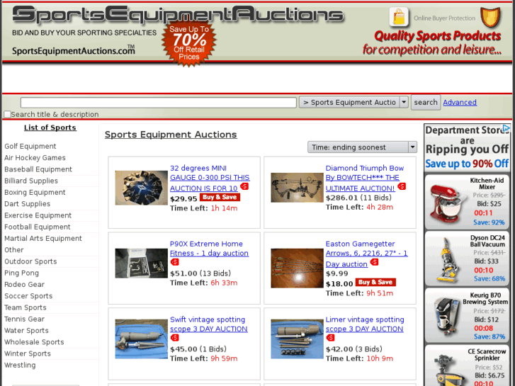 www.sportsequipmentauctions.com