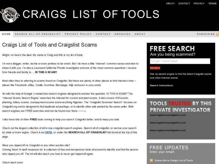 www.craigslistoftools.com
