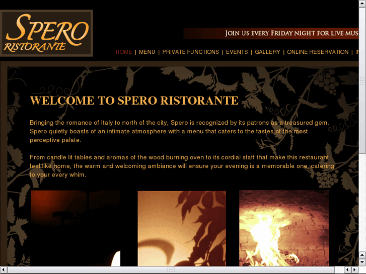 www.speroristorante.com