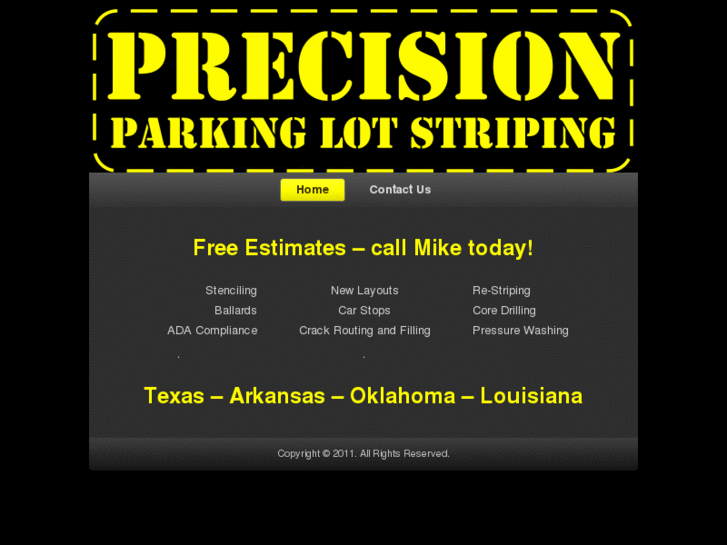 www.precisionparkinglotstriping.com