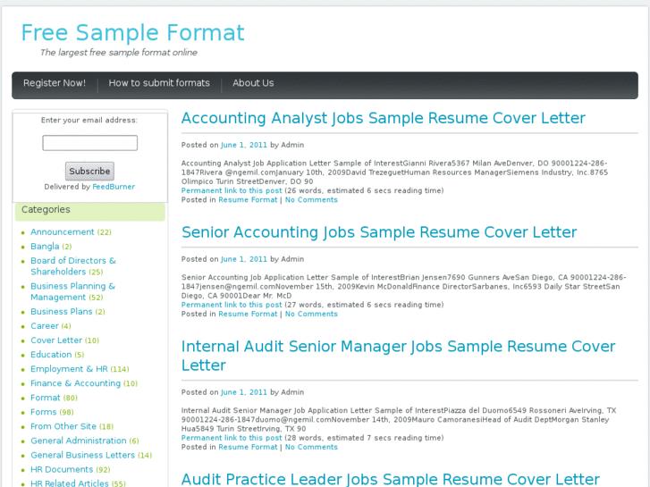 www.sampleformat.net