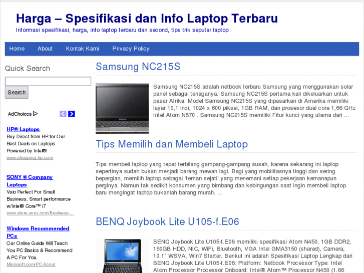 www.spesifikasilaptop.com