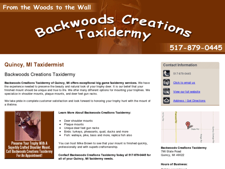 www.backwoodscreationstaxidermy.com