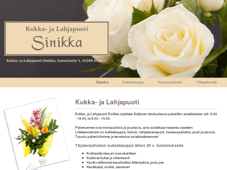 www.kukkajalahjapuotisinikka.com