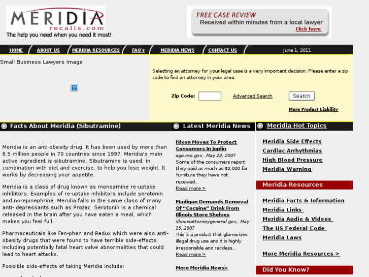 www.meridiarecalls.com