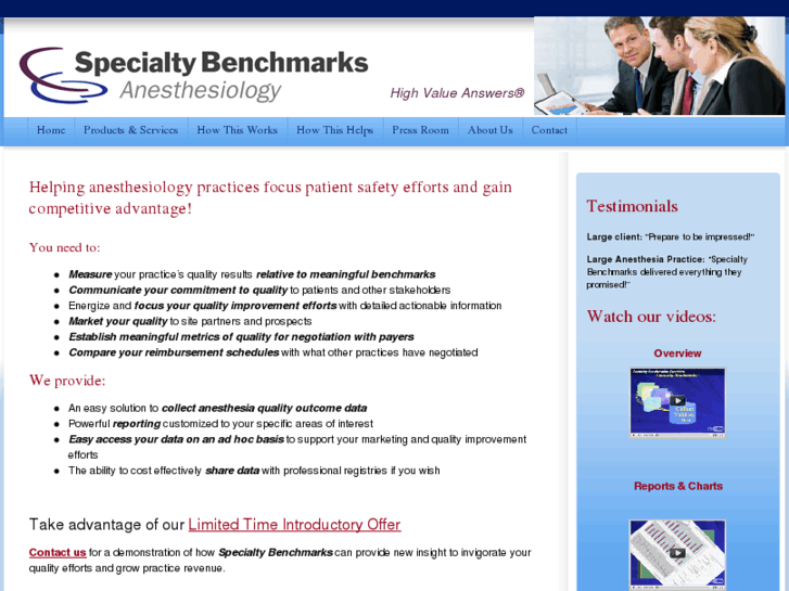 www.specialtybenchmarks.com