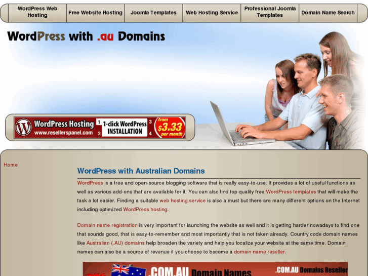 www.wordpresswithaudomains.com