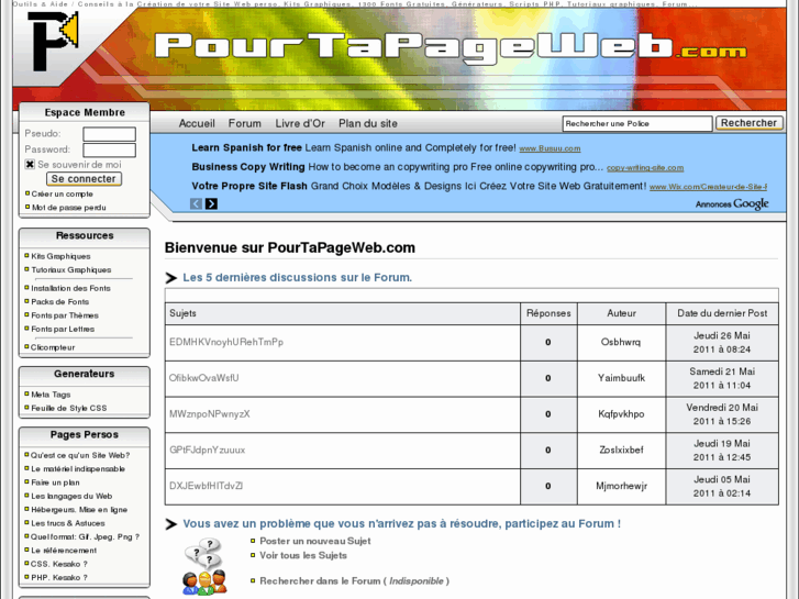 www.pourtapageweb.com