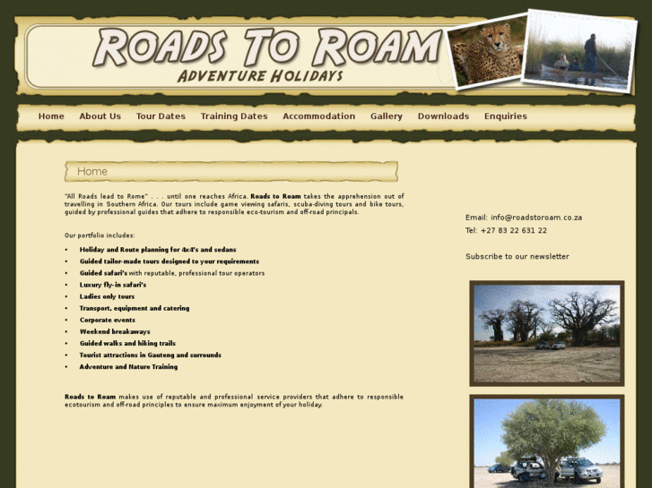 www.roadstoroam.co.za