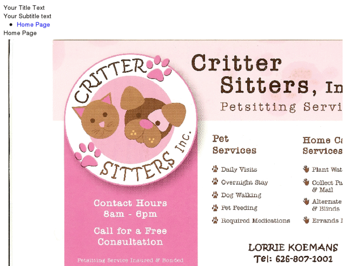 www.crittersittersca.com