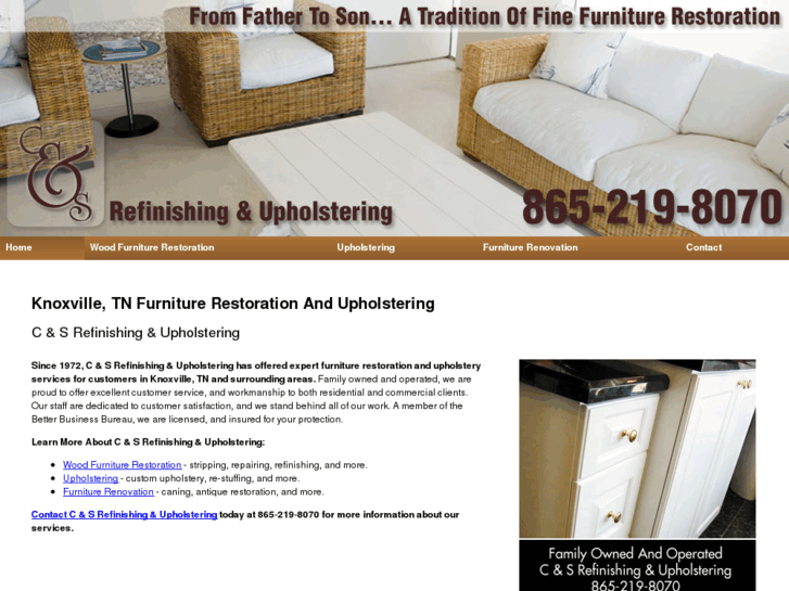 www.candsrefinishingandupholstering.com