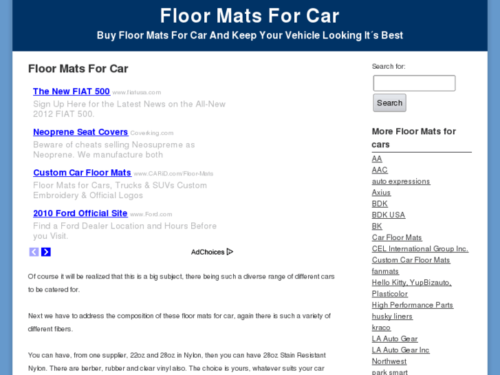 www.floormatsforcar.com