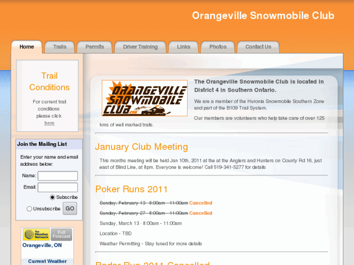 www.orangevillesnowmobileclub.com