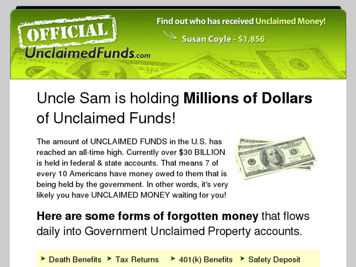 www.officialunclaimedfunds.com