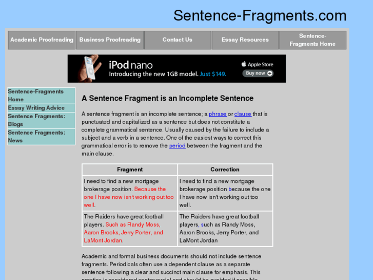 www.sentence-fragments.com