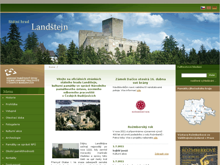 www.hrad-landstejn.eu