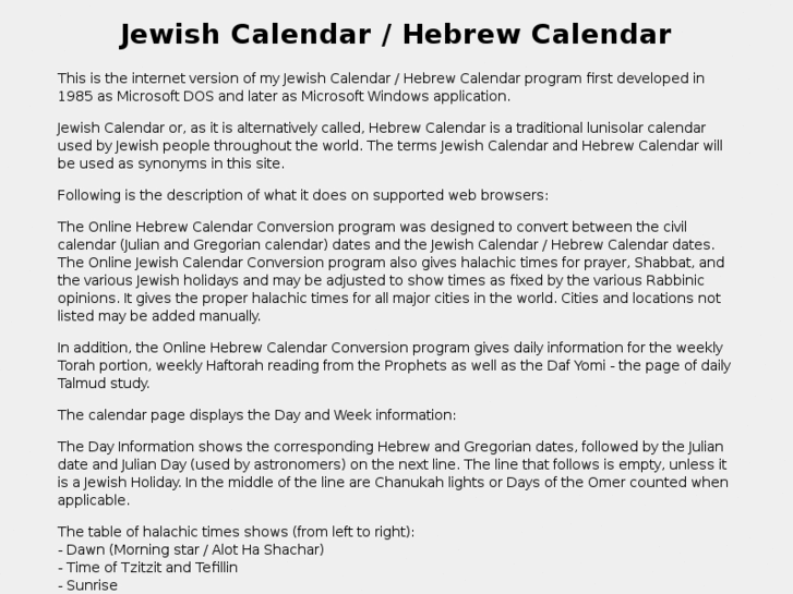 www.jewish-calendar.com