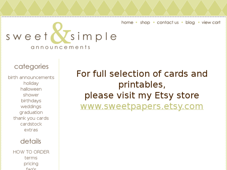 www.sweetandsimpleannouncements.com