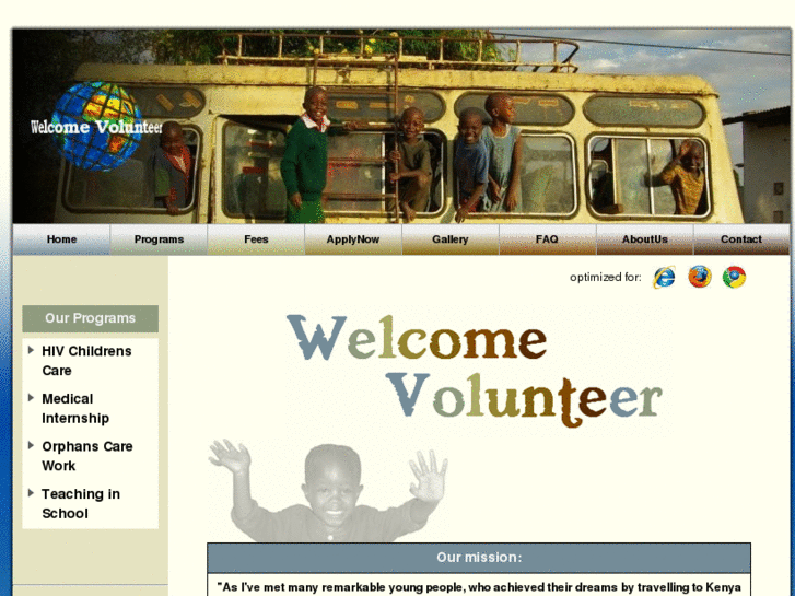 www.welcome-volunteer.com