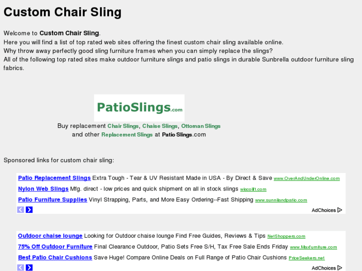 www.customchairsling.com