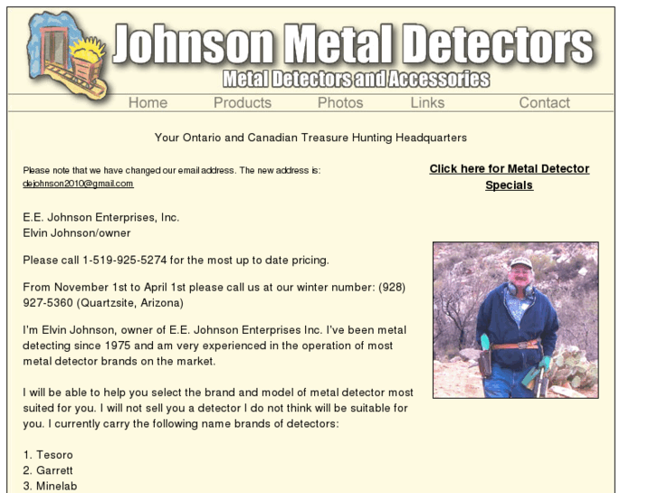 www.johnsonmetaldetectors.com