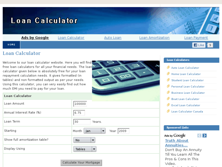 www.loanscalculator.org