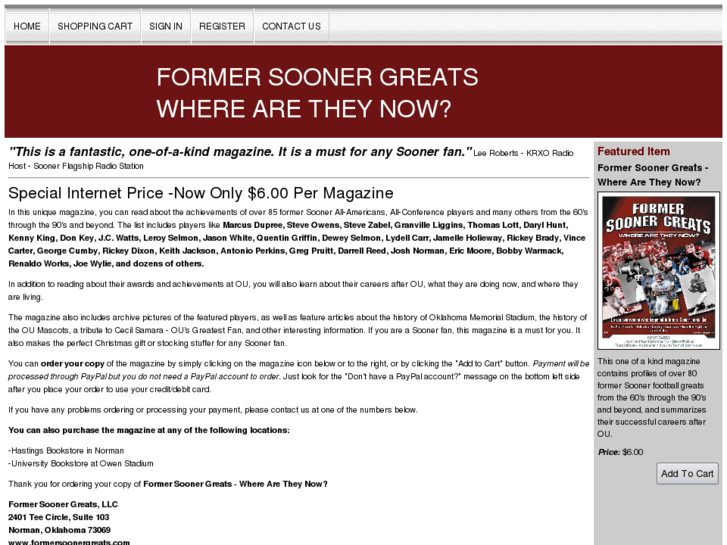 www.formersoonergreats.com