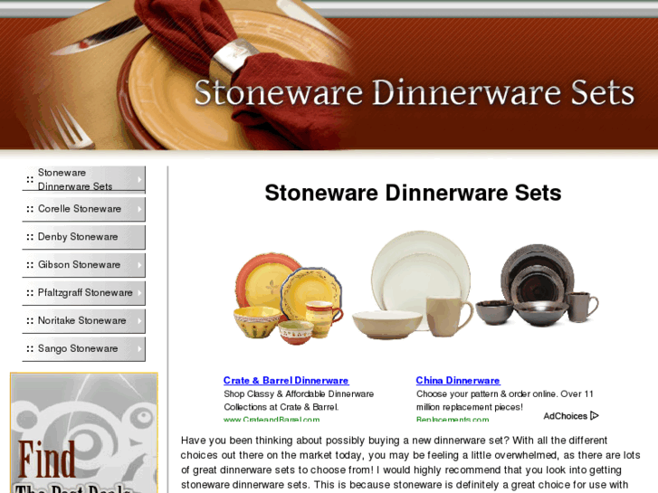 www.stonewaredinnerwaresets.com