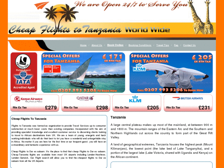 www.cheapflightstotanzania.com