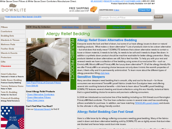 www.allergypreventionbedding.com