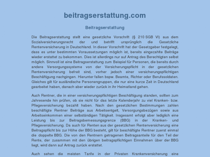 www.beitragserstattung.com