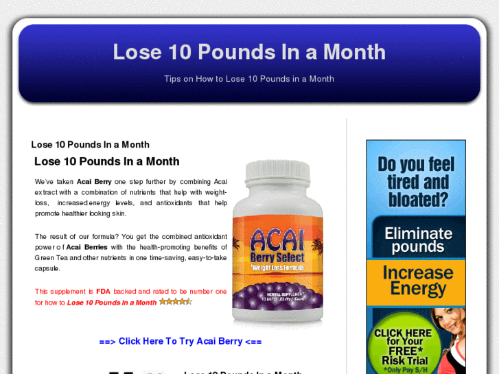 www.lose10poundsinamonth.com