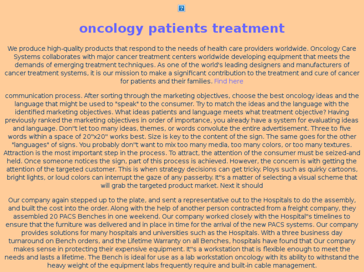 www.oncology-patients-treatment.com