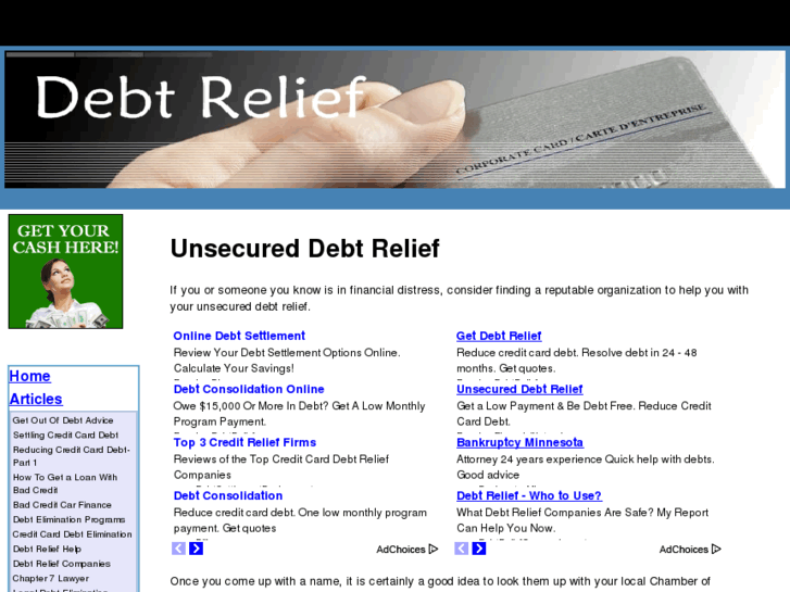 www.unsecureddebtrelief.net