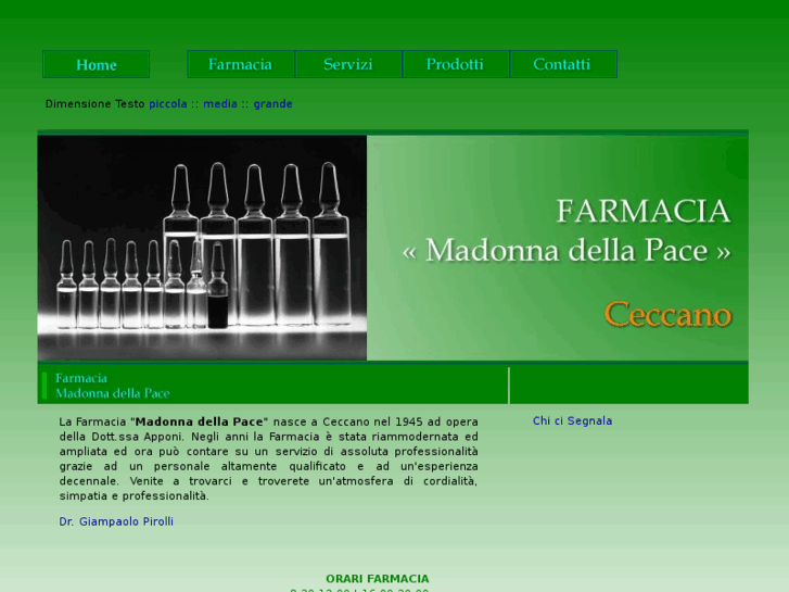 www.farmaciamadonnadellapace.it