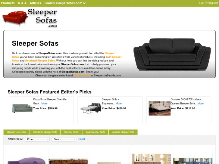 www.sleepersofas.com