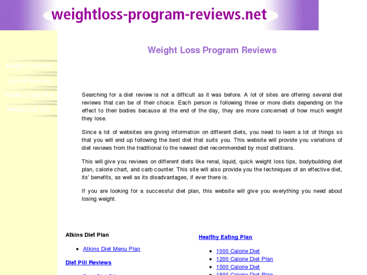 www.weightloss-program-reviews.net