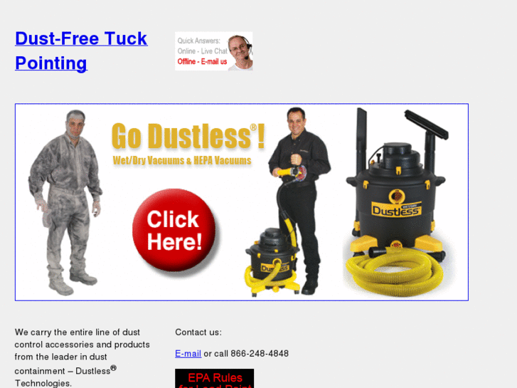 www.dust-free-tuck-pointing.com