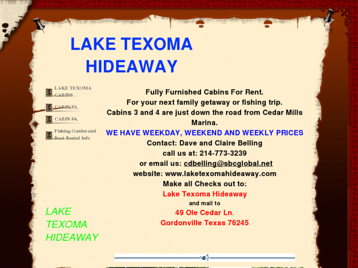 www.laketexomahideaway.com