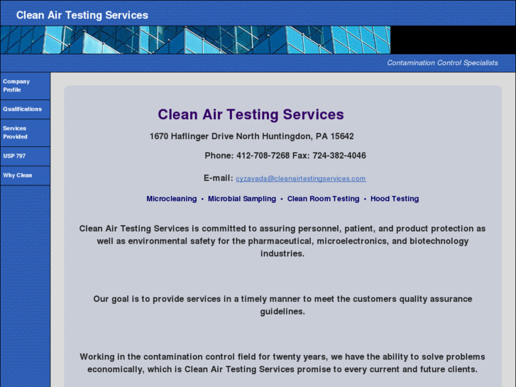 www.cleanairtestingservices.com