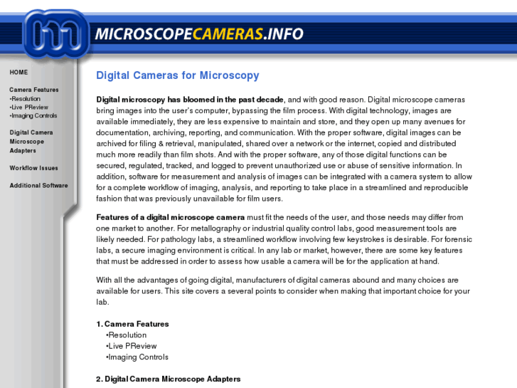 www.microscopecameras.info